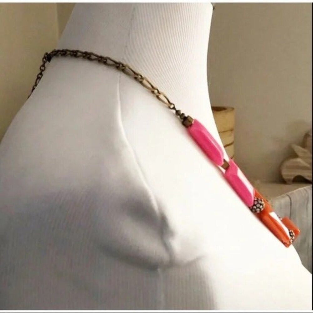 J. Crew Rectangle Color Block Accent Necklace - image 2